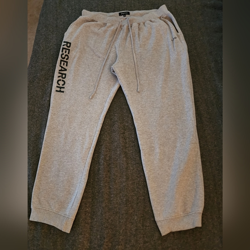 LRG JOGGERS | Adjustable Drawstring | Pocketed | Men's | Size 3XL | Grey